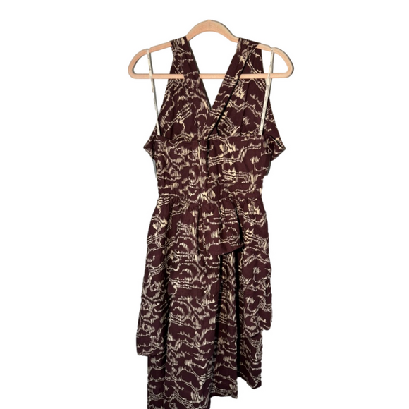 CLEOBELLA- Carson MIDI Dress in brown and white. Size Medium. NWT - Picture 5 of 9